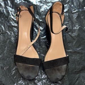 A New Day Black Suede Heels